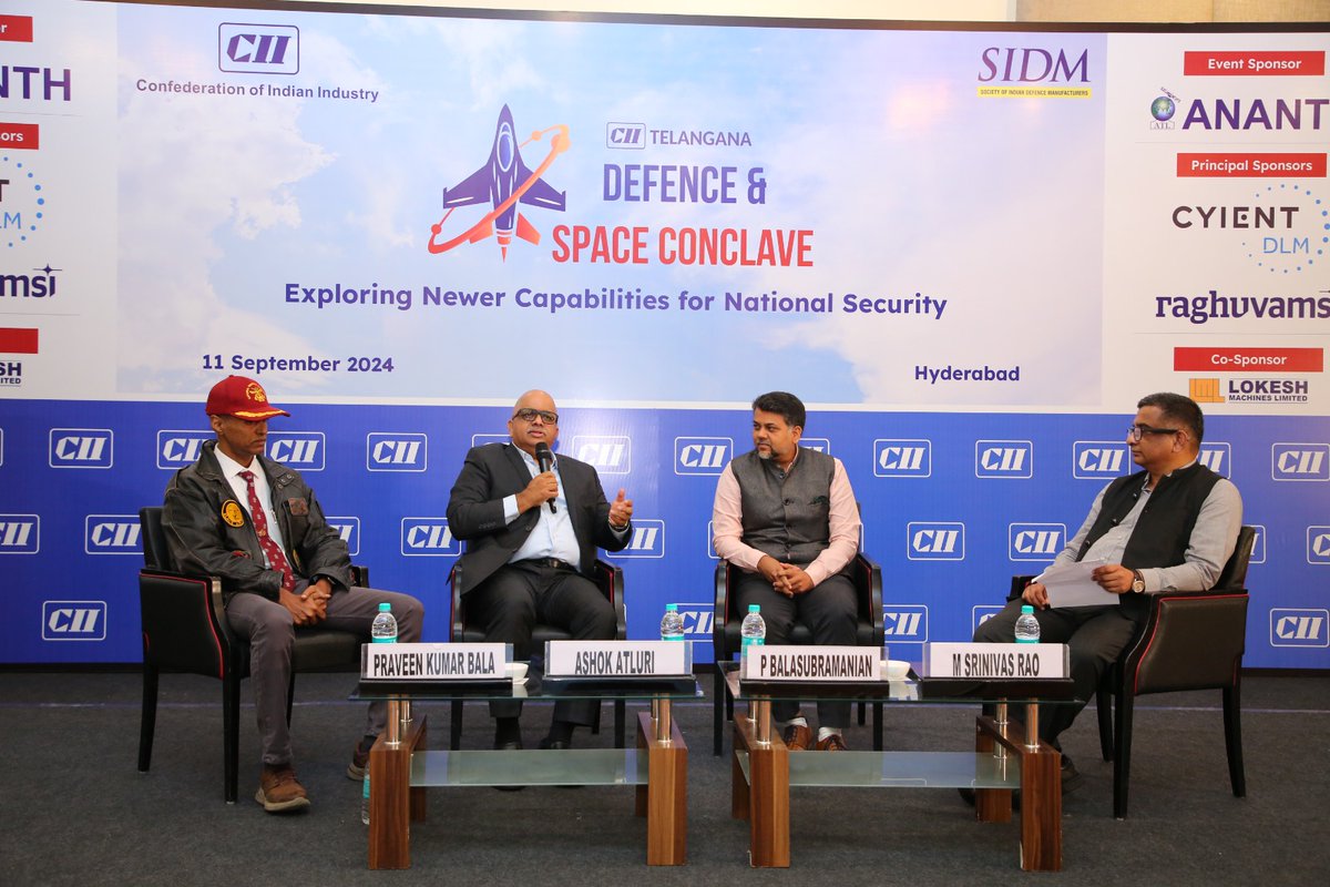 ZenTechnologies's tweet photo. Mr. Ashok Atluri, Chairman and Managing Director of Zen Technologies Limited, spoke at the Defence & Space Conclave, in the session on the Importance of Innovations and Start-ups for National Security.

@ashokatluri @ZenTechnologies  #BeingThere #ZenTec #speaker #DefenceConclave