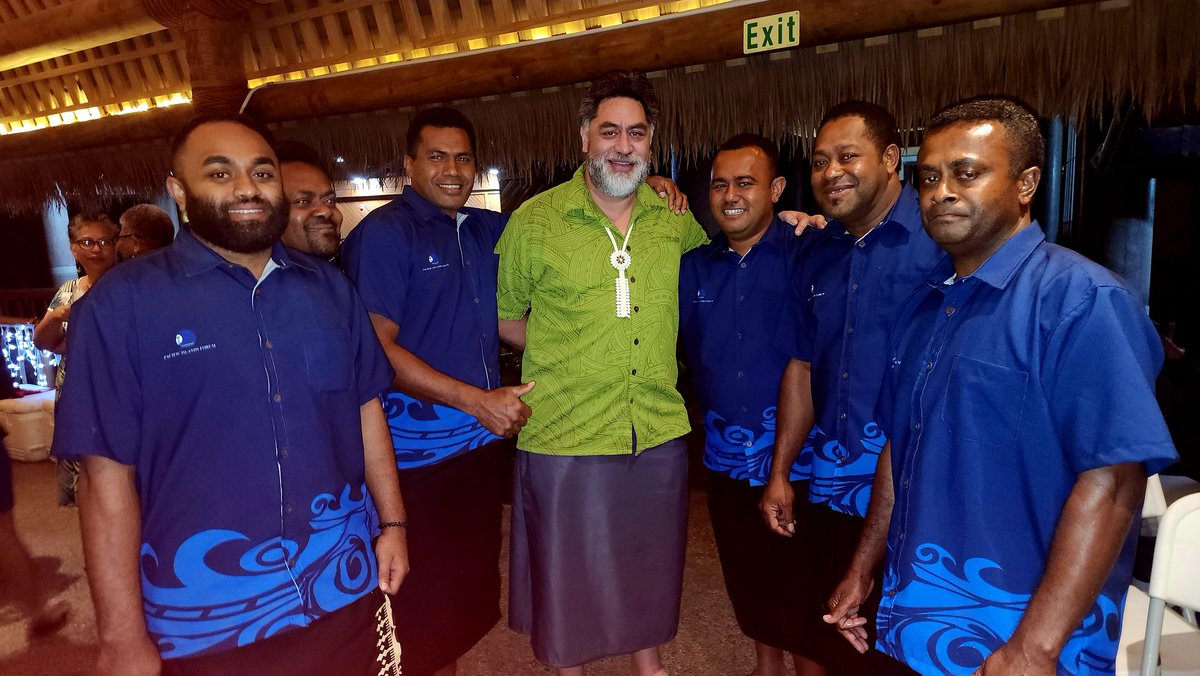 ForumSEC's tweet photo. #SotaTale
Regional colleagues, Suva based Diplomatic Corps, and Forum staff bade farewell tonight to our Forum Governance and Engagement Director @Sione_Tekiteki - leaving for New Zealand and fresh fields in regionalism after more than a decade with us in Fiji. #Pacific2050 https://t.co/R6IgfXVsWZ