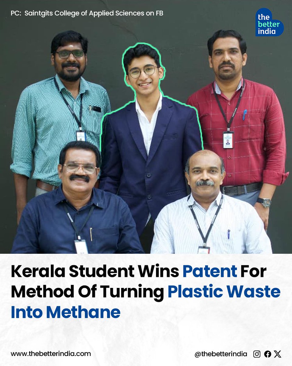 thebetterindia's tweet photo. Abel Abraham Jacob was on a train when he the magnitude of the problem of plastic waste dawned upon him. This sparked his determination to find a solution.

#Innovation #Sustainability #PlasticWaste #MethaneProduction #YoungInnovator #SaintgitsCollege #ClimateChange https://t.co/sNUNHAvIS4