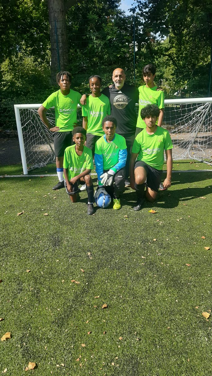 B__Foundation's tweet photo. What a fantastic day for the young people working with our Resilience Fund partner Salaam Peace! 🙌
Their talented under 14s football group hit the field with passion and pride, rocking their bright Berkeley Foundation kits! ⚽️
#Sportsforgood #Sportember https://t.co/WMCu1HJYnA