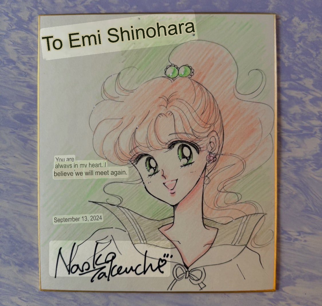 moonkittynet's tweet image. A message from Naoko Takeuchi on the recent passing of Sailor Jupiter’s original voice actress, Emi Shinohara.