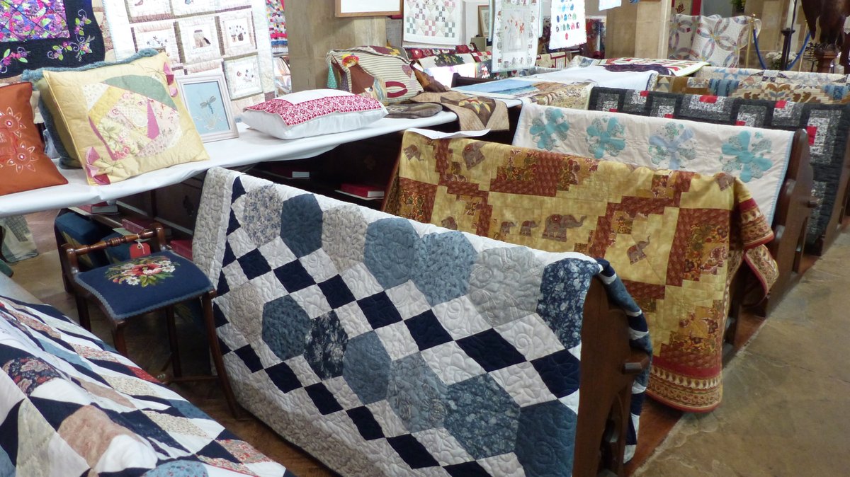 HoltStAChurch's tweet photo. A stunning array of quilts and other needlework is on display in church today and tomorrow. Don't miss it! https://t.co/EOBD7RYMPR