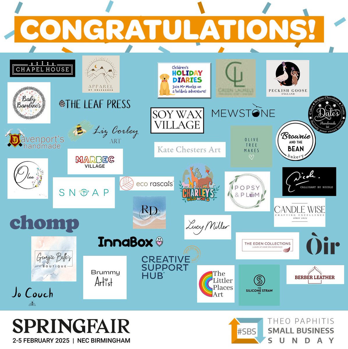 TheoPaphitis's tweet image. A massive congratulations to the deserving #SBS-ers who have been shortlisted in the @SpringAutFair competition 👏👏👏