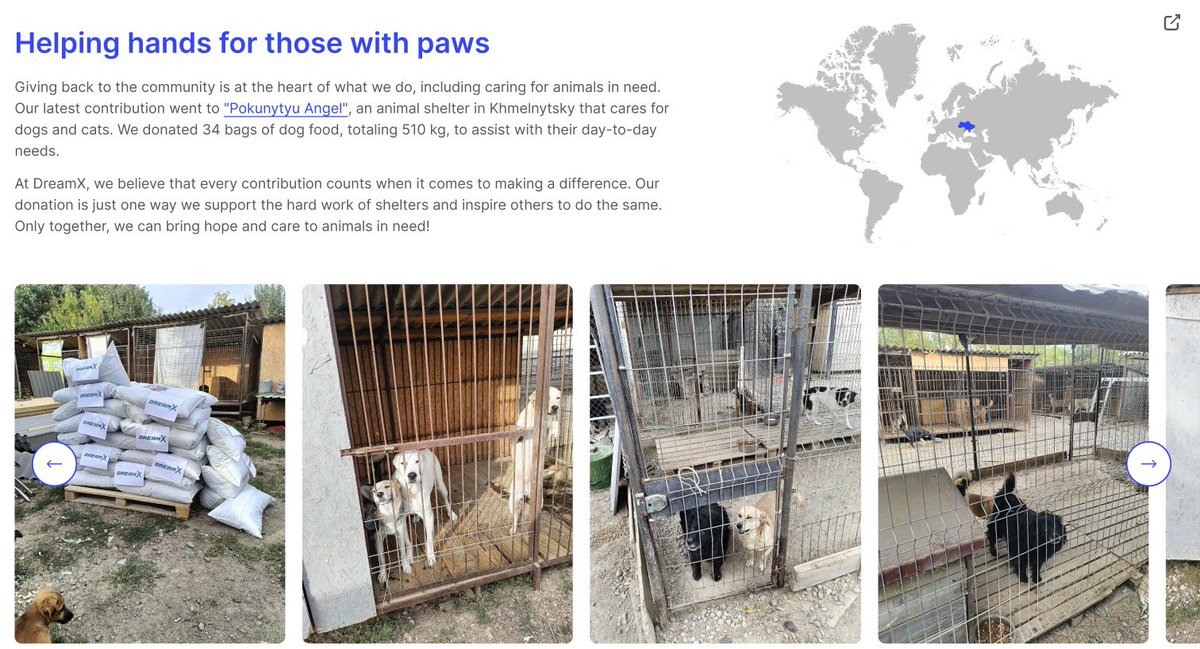 DreamxWeb's tweet photo. Recently, our team donated 510 kg of dog food to "Pokunytyu Angel", an animal shelter in Khmelnytsky. With initiatives like this, we’re committed to making a difference in our community.
#SupportShelters #HelpingAnimals #CorporateSocialResponsibility #MakeADifference https://t.co/bZRrcopfXv