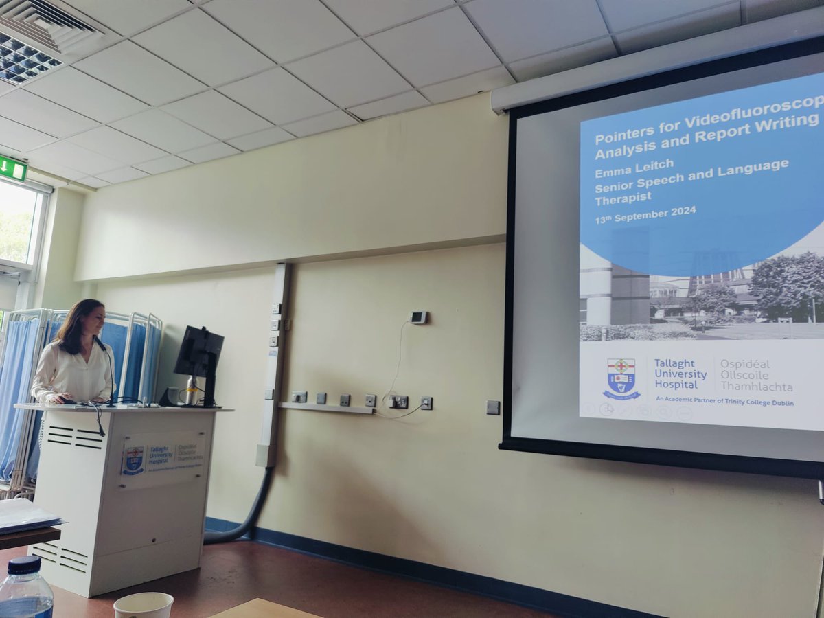 Tallaght University Hospital SLT Dept (@tuh_slt) on Twitter photo <a href="/meabh_oconnell/">Méabh O’Connell</a> <a href="/LauraAMurraySLT/">Laura Murray</a> <a href="/Aisling_Davitt/">Aisling Davitt</a> <a href="/slawsonslt/">Susan Lawson</a> <a href="/Julie_olo/">Julie O’L</a>, <a href="/sarahrowland__/">Sarah Rowland</a>, and <a href="/AnnaGillman/">Anna Gillman</a> are keeping us sharp with key signs and symptoms of pharyngeal-stage dysphagia!
Meanwhile, <a href="/emmaleitch6/">Emma Leitch</a> is sharing valuable advice on how to effectively synthesize and report our VFU findings.
So many great tips all around! 👏🏻 <a href="/meabh_oconnell/">Méabh O’Connell</a> <a href="/LauraAMurraySLT/">Laura Murray</a> <a href="/Aisling_Davitt/">Aisling Davitt</a> <a href="/slawsonslt/">Susan Lawson</a> <a href="/Julie_olo/">Julie O’L</a>, <a href="/sarahrowland__/">Sarah Rowland</a>, and <a href="/AnnaGillman/">Anna Gillman</a> are keeping us sharp with key signs and symptoms of pharyngeal-stage dysphagia!
Meanwhile, <a href="/emmaleitch6/">Emma Leitch</a> is sharing valuable advice on how to effectively synthesize and report our VFU findings.
So many great tips all around! 👏🏻