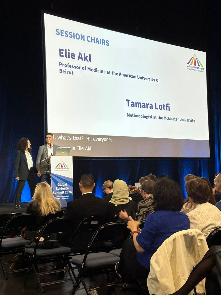 Knowledge to Policy Center - AUB (@k2pcenter) on Twitter photo The closing session of #GES2024 is about to start. Dr
<a href="/Elie__Akl/">Elie Akl</a> and Dr <a href="/tamaralotfi88/">Tamara Lotfi (she/her)</a> will be co-chairing the session “From Global Evidence to Local Impact"
<a href="/GESummit/">GESummit</a>
<a href="/FHS_AUB/">Faculty of Health Sciences at AUB</a>
<a href="/AUB_FM/">Faculty of Medicine</a>
<a href="/AUB_Lebanon/">American University of Beirut</a> The closing session of #GES2024 is about to start. Dr
<a href="/Elie__Akl/">Elie Akl</a> and Dr <a href="/tamaralotfi88/">Tamara Lotfi (she/her)</a> will be co-chairing the session “From Global Evidence to Local Impact"
<a href="/GESummit/">GESummit</a>
<a href="/FHS_AUB/">Faculty of Health Sciences at AUB</a>
<a href="/AUB_FM/">Faculty of Medicine</a>
<a href="/AUB_Lebanon/">American University of Beirut</a>