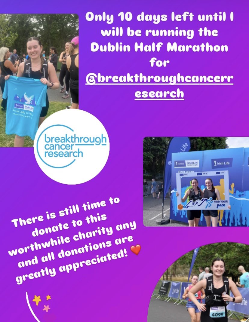Aideen (@aideen_scriney) on Twitter photo In less than 10 days I will be running the Dublin Half Marathon to raise funds for <a href="/BreakthroCancer/">Breakthrough Cancer Research</a>. Any and all donations are greatly appreciated for this great cause 💖 Link: eventmaster.ie/fundraising/pa… In less than 10 days I will be running the Dublin Half Marathon to raise funds for <a href="/BreakthroCancer/">Breakthrough Cancer Research</a>. Any and all donations are greatly appreciated for this great cause 💖 Link: eventmaster.ie/fundraising/pa…