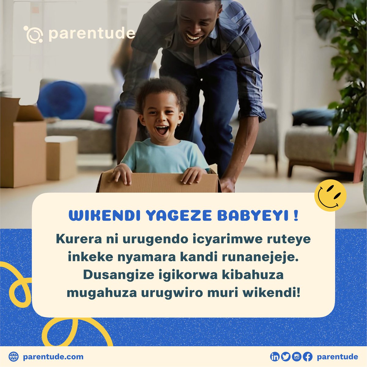 parentudeapp's tweet photo. Komeza udukurikire urusheho kunguka izindi nama mu kurera!
#ParentingTips #Parents #parentude https://t.co/YQwkwGo5Pl