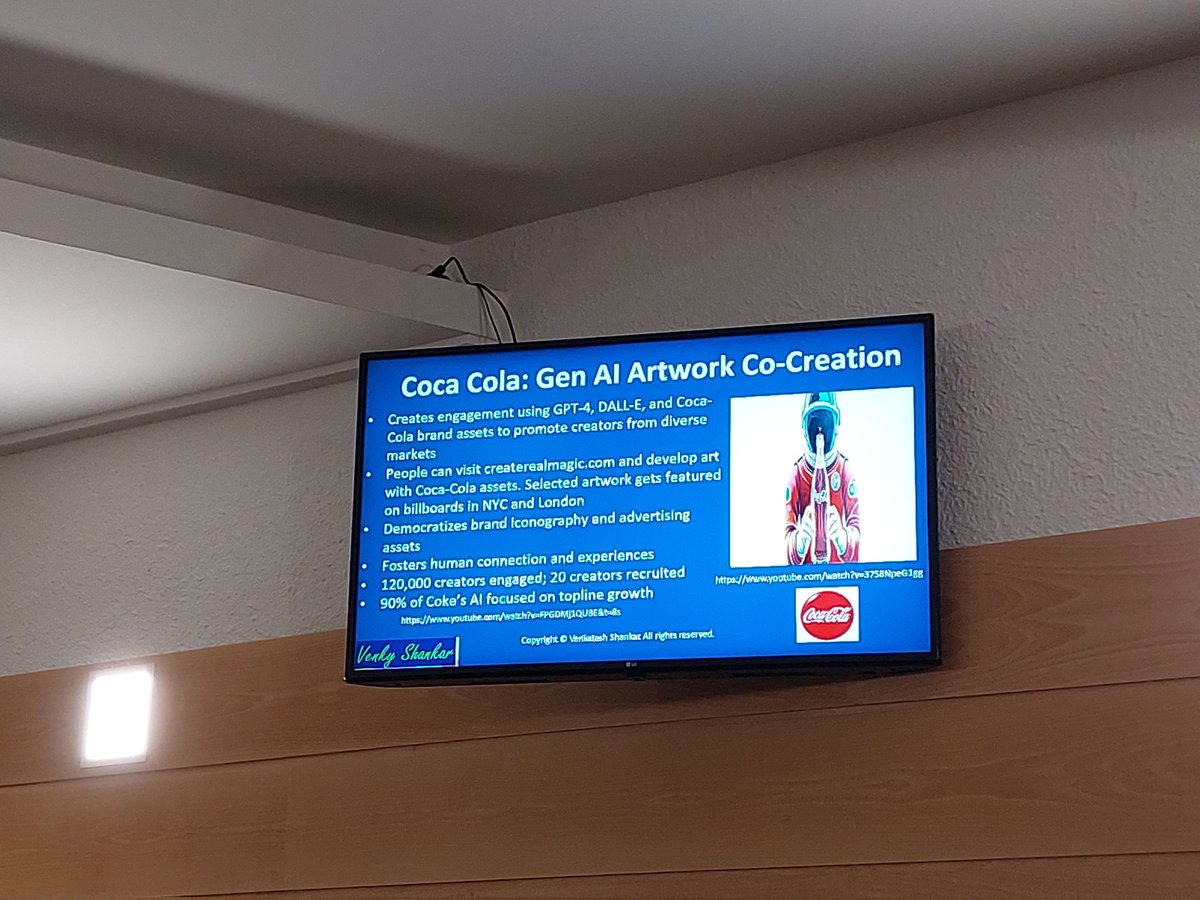 Assisting a marvellous conference of Venkatesh Shankar on Generative IA for business purposes. Impressive