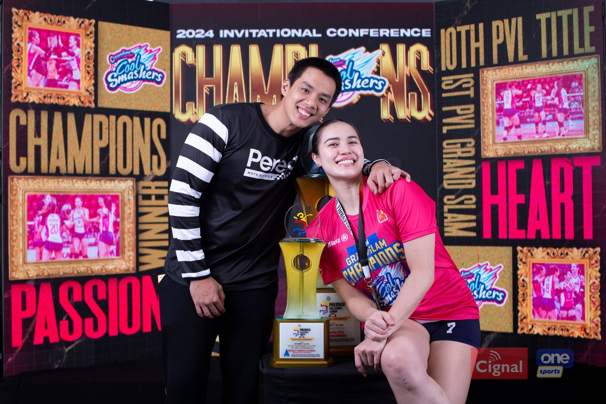OneSportsPHL's tweet photo. SURE THING, SURE WIN 💗

What makes the Creamline Cool Smashers so strong is the love that surrounds them. Congratulations to the 2024 PVL Invitational champs 🎉

#PVL2024 #TheHeartOfVolleyball #PVLonOneSports #OneSports https://t.co/O24nAps2yu