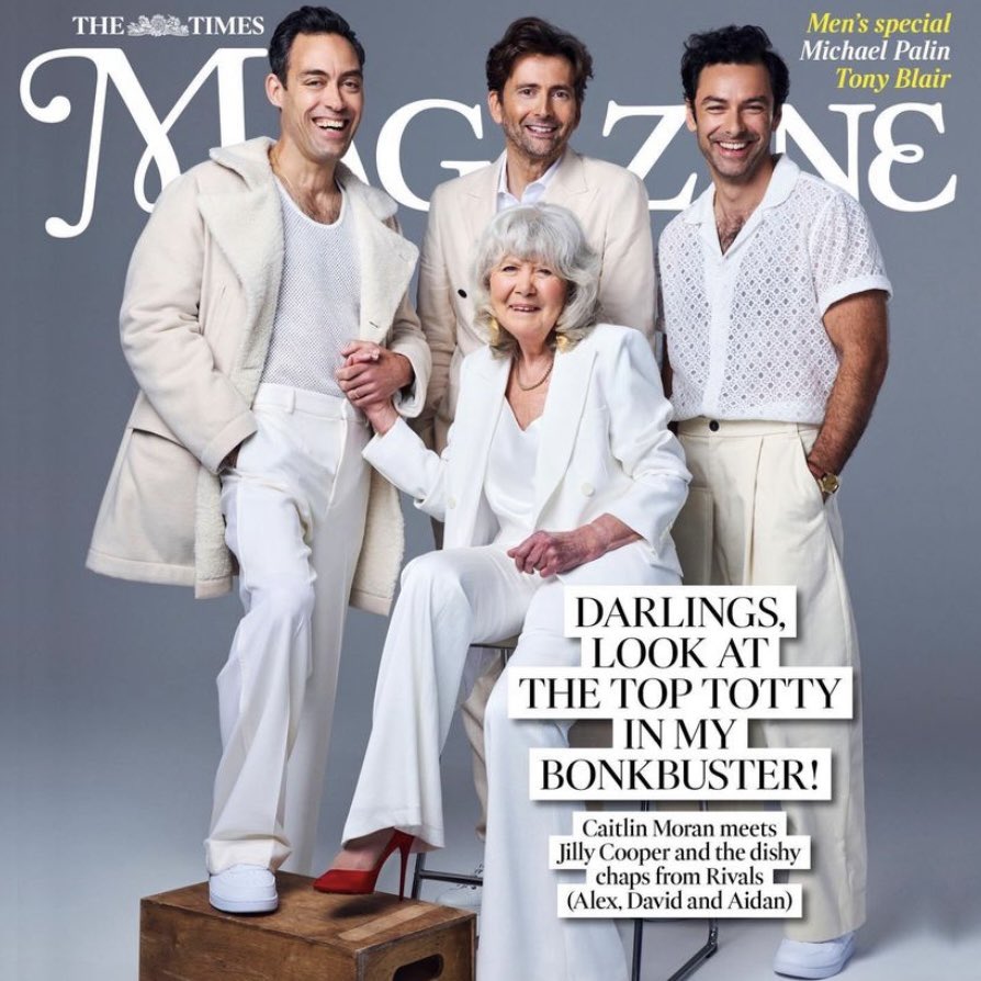 #AidanTurner #DavidTennant #AlexHassell cover The Times magazine 14th Sept 🌟

Order in print worldwide: bit.ly/3B3EvcQ

#TheRivals #JillyCooper