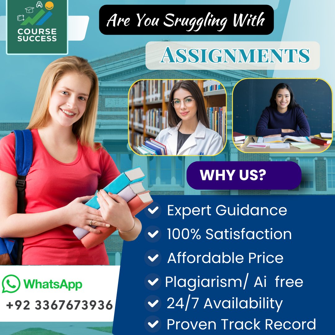 coursesuccess1's tweet photo. 🚀 Struggling with assignments? Let Course Success guide you to A+ grades! From Supply Chain Management to Nursing, our expert support covers it all. Don't stress—succeed! 📷 DM us now for personalized academic help. #CourseSuccess #AssignmentHelp #StudySmart https://t.co/uORnunwOya