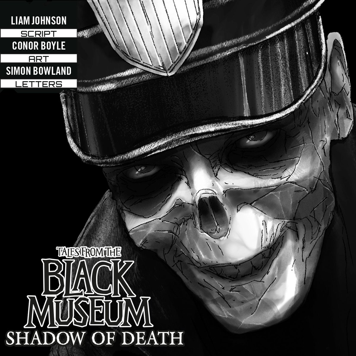 Judge Dredd Megazine 472 is out on 18th September, featuring TALES FROM THE BLACK MUSEUM: SHADOW OF DEATH by:

📝 Script: @LiamJohnsonType 
✏️ Art: <a href="/pencil_monkey/">Conor Boyle</a> 
💬 Letters: <a href="/SimonBowland/">Simon Bowland</a> 

Subscribe now and receive zarjaz free gifts ➡️ bit.ly/2Ws04uc