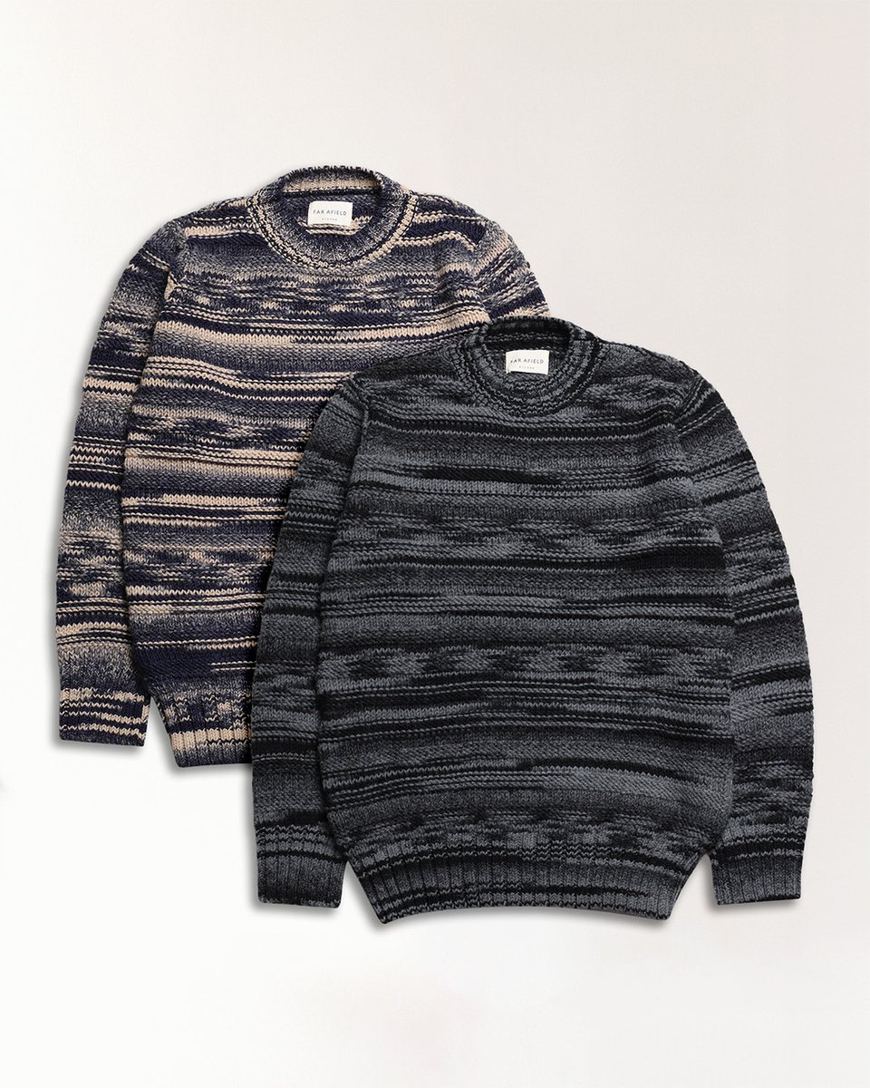 far___afield's tweet image. The Hosono Neck, with its signature mock neck, understated colour-way and textural hand-feel. Available for AW24 in Navy/Cornstalk and Black/Grey 'Raised Stripe'. #farafield
farafield.uk/search?q=hosono