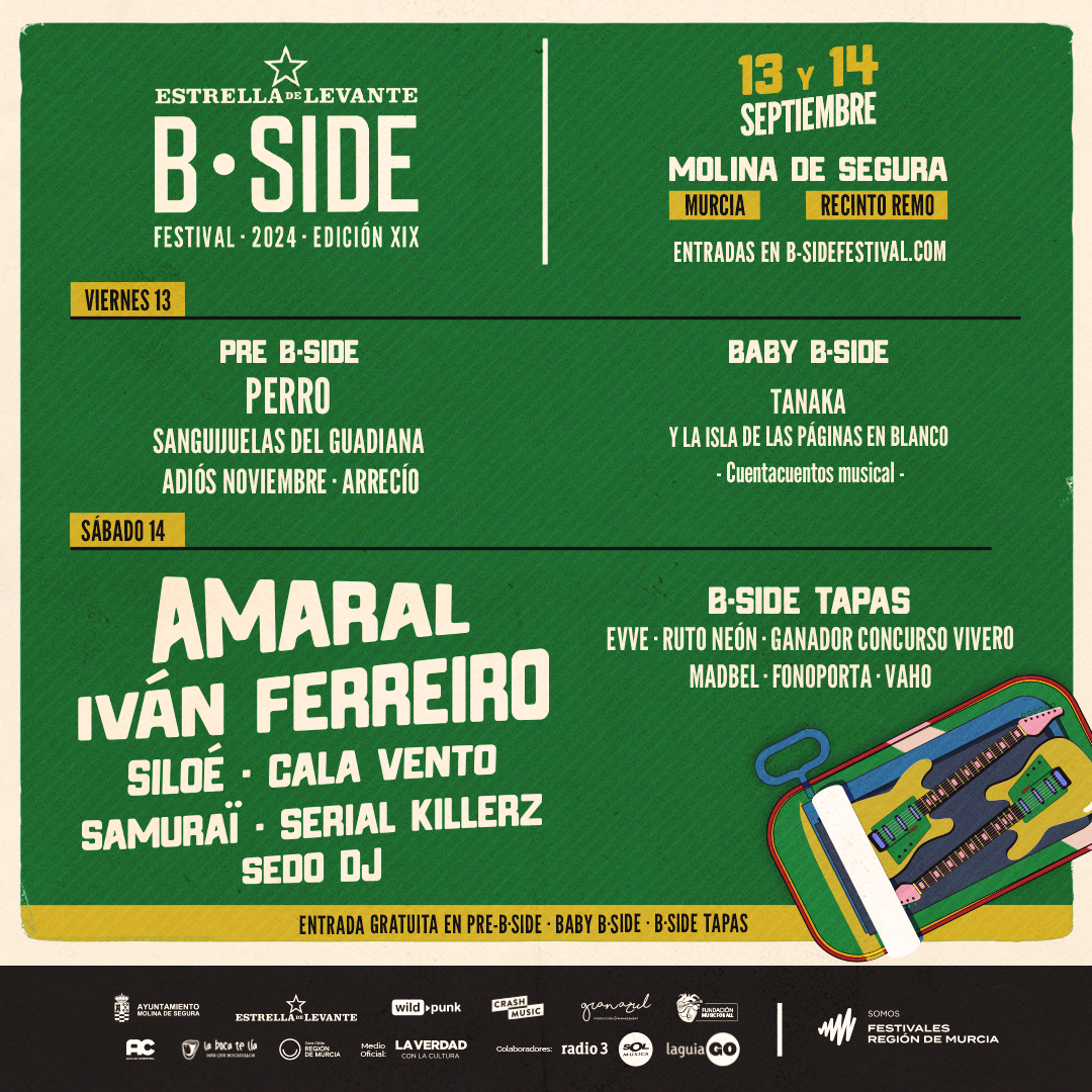 ¡Arranca el <a href="/B_SideFestival/">B-Side Festival</a>! ¿Tienes la suerte de poder ir? 🎵