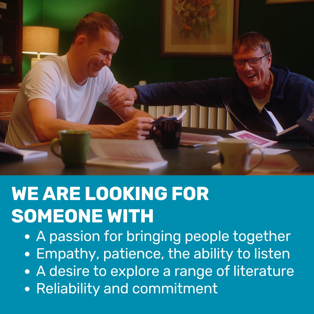 thereaderorg's tweet image. We're looking for volunteers to run Shared Reading groups in Wigan.

You don’t need to be from a certain walk of life or be a literature expert. Anyone who wants to help others is welcome to apply.

Make a meaningful difference. Apply here: ow.ly/cqCz50TlQrw