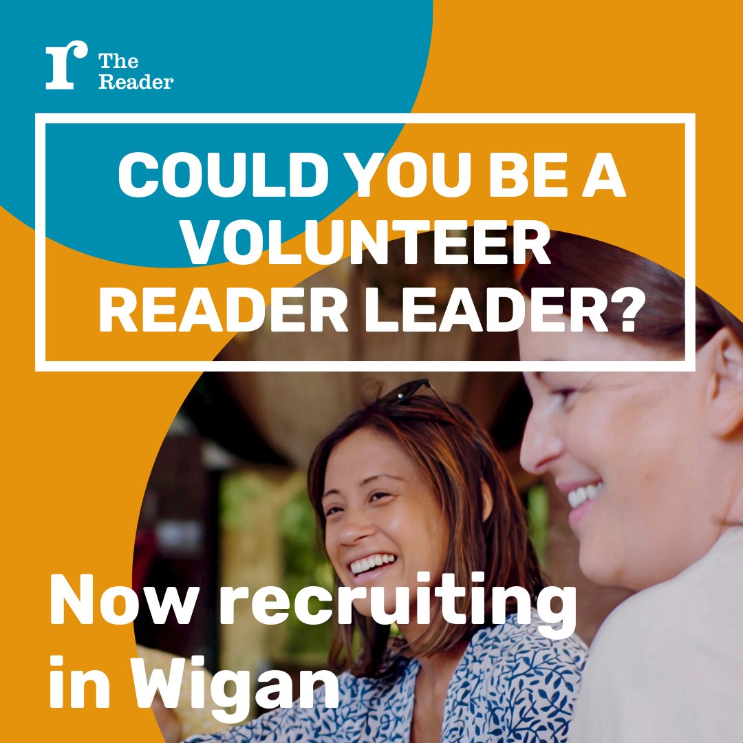 thereaderorg's tweet image. We're looking for volunteers to run Shared Reading groups in Wigan.

You don’t need to be from a certain walk of life or be a literature expert. Anyone who wants to help others is welcome to apply.

Make a meaningful difference. Apply here: ow.ly/cqCz50TlQrw