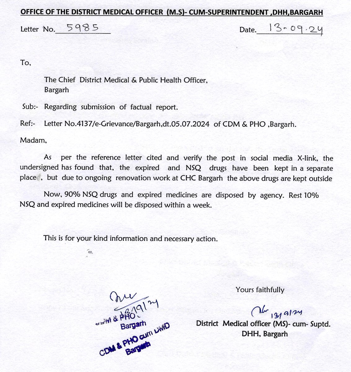 CDM & PHO Bargarh tweet media