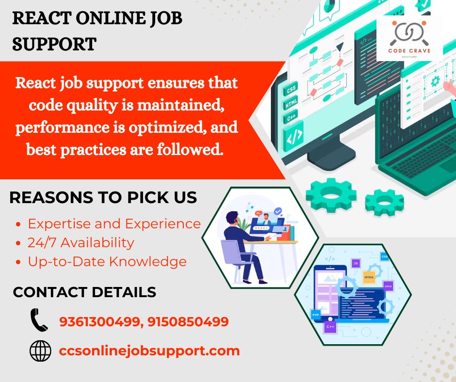 pri17664's tweet image. Are you looking for expert assistance to overcome challenges in your React projects?
📞 9361300499, 9150850499
🌐bit.ly/3RPkRqw
#ccsonlinejobsupport #reactjobsupport #reactonlinejobsupport #onlinejobsupport