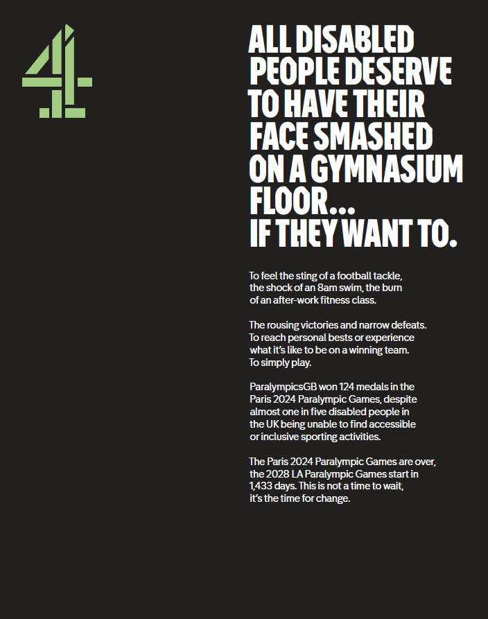 This is not a time to wait, it’s the time for change.

Today we put out this ad to highlight the change championed by <a href="/ParalympicsGB/">ParalympicsGB</a>  and <a href="/Paralympics/">Paralympic Games</a>. 

#Paris2024Paralympics #AltogetherDifferent