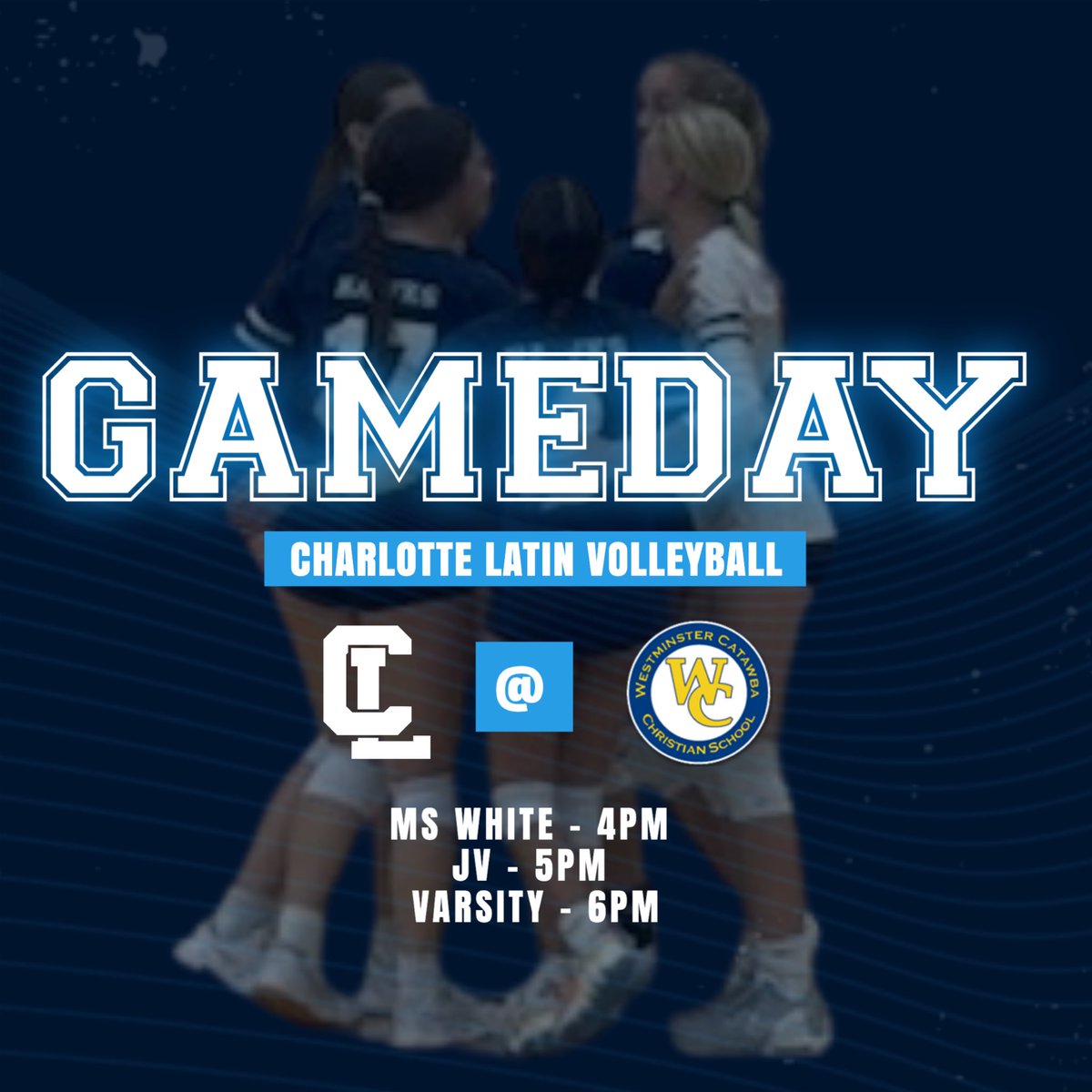 Game day! 🔥🔥🔥 Three teams hit the road to take on the Indians of Westminster Catawba Christian School. 🏐 LETS GO HAWKS!!