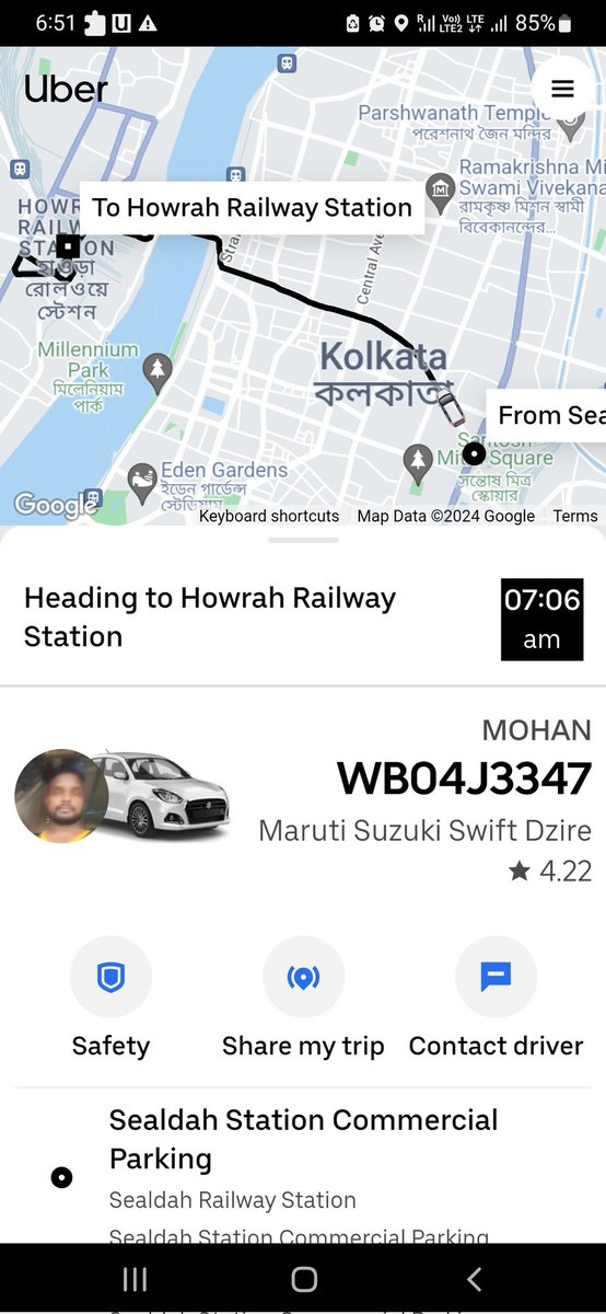 SamailSheikh's tweet photo. @Uber_Support @Uber_India @Uber

This guys do  harassment with my family.He had said that cancel this trip and paid me with parking charge. I was absent in car i had only booked this car  . My family totally tensed and feel fear.   I have to pay Rs.160.00
plz step againt him. https://t.co/J7MDKmigjP