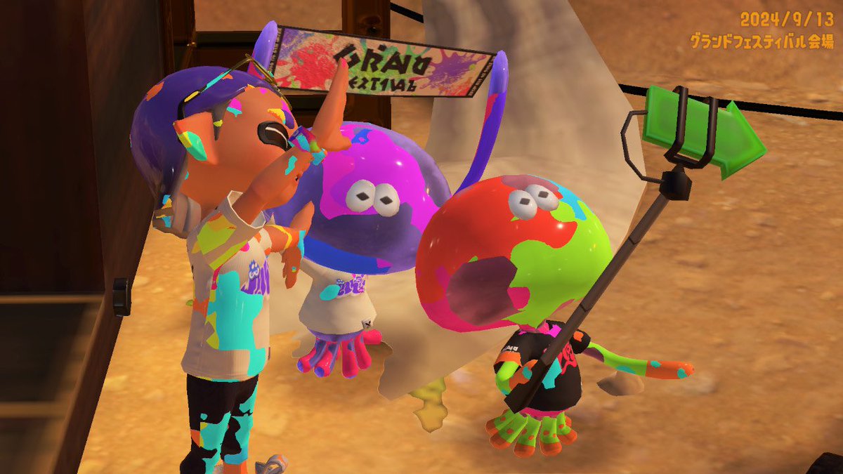 zacci3's tweet photo. 楽しんでおります ᔦꙬᔨ

#スプラトゥーン3  #Splatoon3 #GrandFestrival https://t.co/PZF6bYUBhV