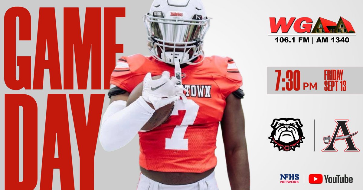 WGAA Radio (@wgaaradio) on Twitter photo Region 7-4A action kicks off tonight as <a href="/CedartownF/">Cedartown Football</a> (4-0) takes on <a href="/ahsbucsfootball/">Allatoona Football</a> (2-2) at Doc Ayers Field. Be sure to tune in to the SportsTalk LIVE Pregame Show at 6:00 on WGAA. Kickoff at 7:30 on <a href="/NFHSNetwork/">NFHS Network</a> and youtube.com/@WGAARadio. #GoDawgs Region 7-4A action kicks off tonight as <a href="/CedartownF/">Cedartown Football</a> (4-0) takes on <a href="/ahsbucsfootball/">Allatoona Football</a> (2-2) at Doc Ayers Field. Be sure to tune in to the SportsTalk LIVE Pregame Show at 6:00 on WGAA. Kickoff at 7:30 on <a href="/NFHSNetwork/">NFHS Network</a> and youtube.com/@WGAARadio. #GoDawgs