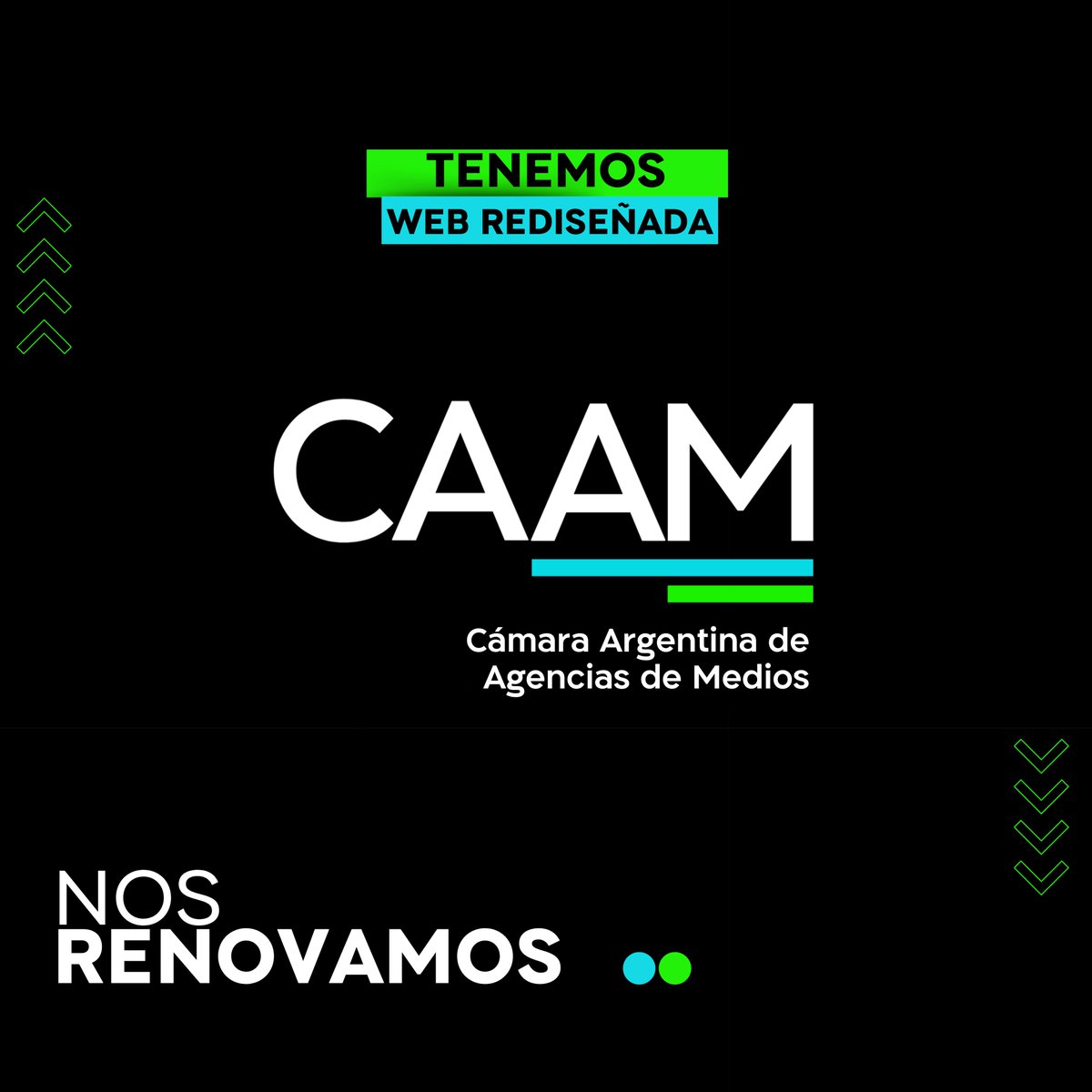 ¡Renovamos nuestra imagen!
Con una estética que incorpora nuevos colores y mantiene líneas simples, este cambio de imagen busca reforzar la idea de dinamismo, evolución, adaptabilidad y anticipación.

•Visita nuestra web: agenciasdemedios.com.ar 💻•

#caam #agenciasdemedios