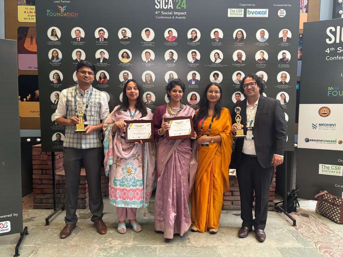 iitrpr's tweet image. IIT Ropar Technology &amp;amp; Innovation Foundation won two awards at #SICA2024 for Incubators or R&amp;amp;D and Skill Development &amp;amp; Livelihood! Huge thanks to the jury, partners, and the #AWaDH team for driving #socialimpact through #innovation and #skilldevelopment.