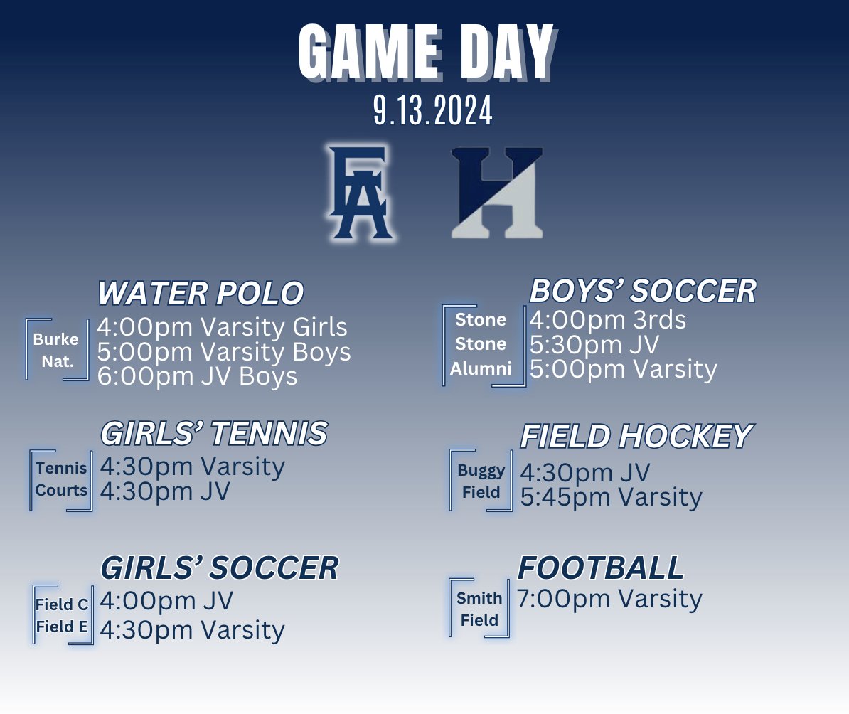EA will welcome teams from The Hill School today.