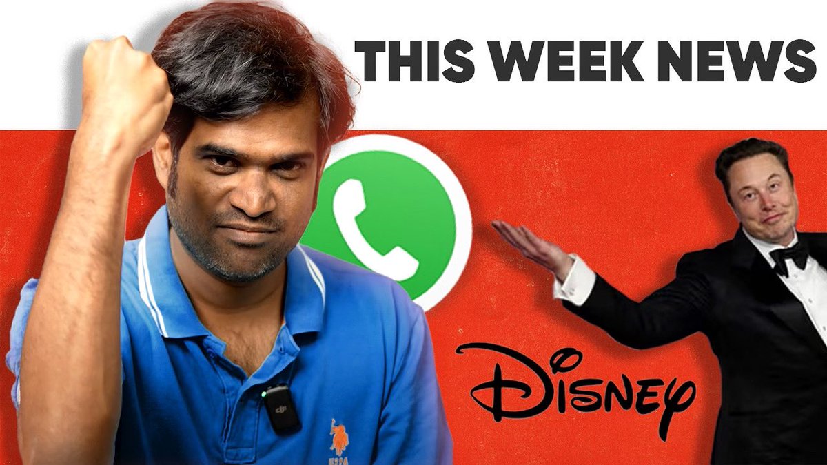 Disney Case, Whatsapp Mass, Musk Fuse
youtu.be/tOEnemUrwds