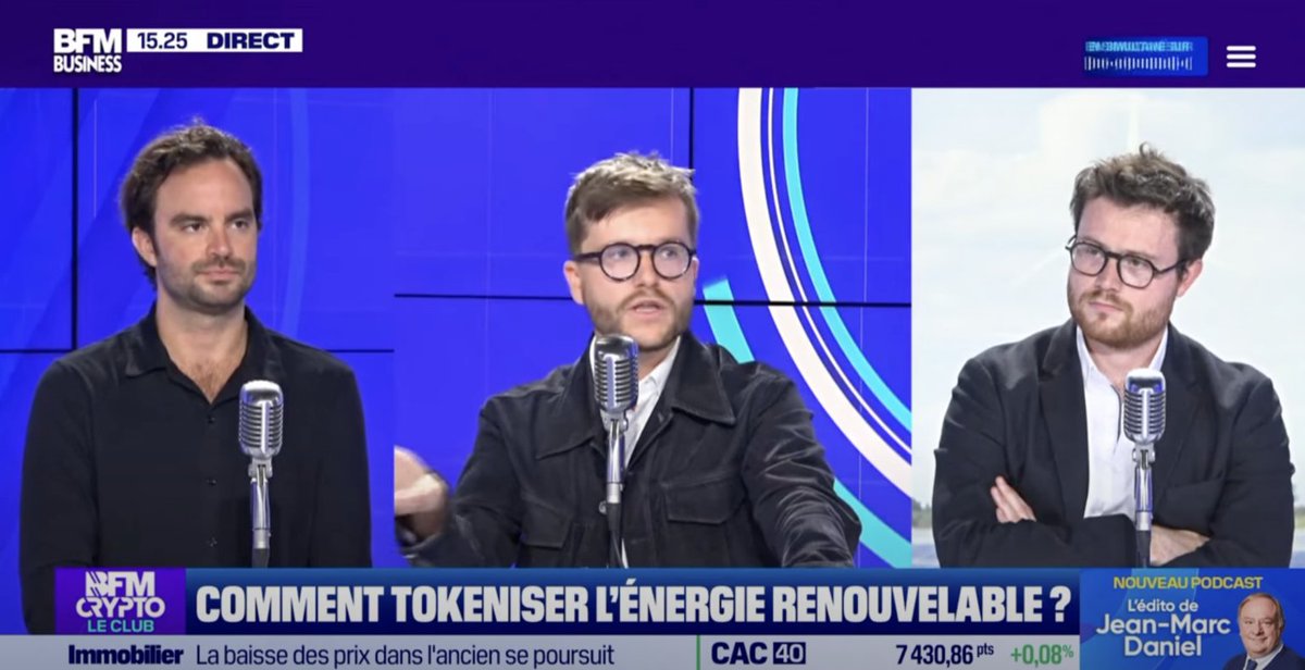 cube3 (@joincube3) on Twitter photo Notre cuber accéléré <a href="/OscarDumant/">Oscar Dumant</a> CEO de <a href="/Dowgo_com/">Dowgo</a> et notre CEO <a href="/vdeme_/">Valentin Demé</a> étaient à <a href="/bfmbusiness/">BFM Business</a> cette semaine pour présenter les avantages de DOWGO : 
➡️Financer les énergies renouvelables dès 1€ via la tokénisation de kWh
➡️Investir dans une classe d'actifs rentables Notre cuber accéléré <a href="/OscarDumant/">Oscar Dumant</a> CEO de <a href="/Dowgo_com/">Dowgo</a> et notre CEO <a href="/vdeme_/">Valentin Demé</a> étaient à <a href="/bfmbusiness/">BFM Business</a> cette semaine pour présenter les avantages de DOWGO : 
➡️Financer les énergies renouvelables dès 1€ via la tokénisation de kWh
➡️Investir dans une classe d'actifs rentables