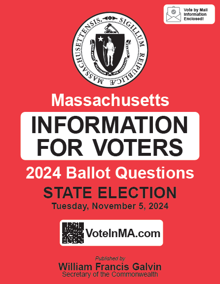 VotingInMass's tweet photo. Info on ballot questions &amp; voting is coming your way!

Look for this book in your mailbox over the next week or so.

If you haven't already applied for a mail-in ballot, you'll also be receiving a Vote by Mail application that you can use to request a November ballot. https://t.co/OrOHkY6gN9