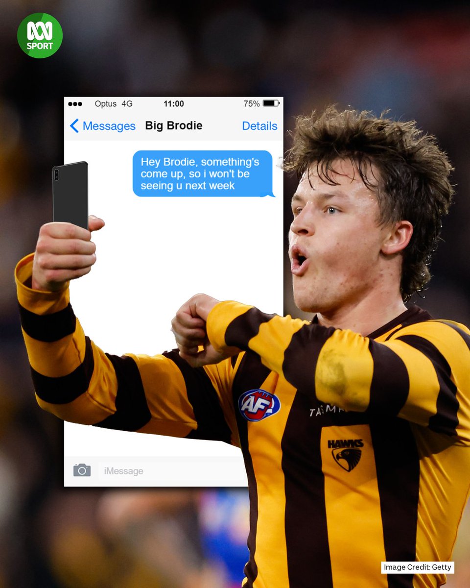 😅

Live blog: ab.co/3N4q8Id 
Listen live: bit.ly/3X3q29g 

#AFLPowerHawks