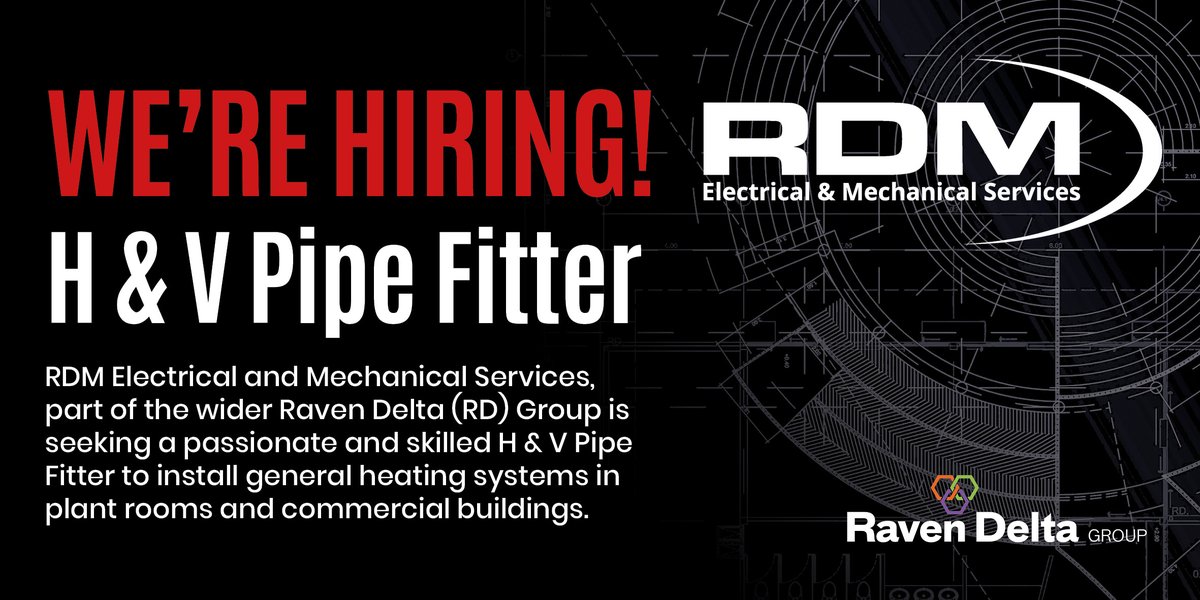 Looking for your next career move? RDM Electrical &amp; Mechanical Services is seeking an H &amp; V Pipe Fitter! Join us and work on exciting projects across South Wales. Competitive salary and benefits. Click here for more info: ow.ly/k5wO50TmN62
