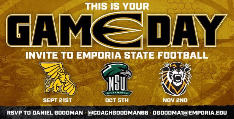 Landon Sponsel (@lpsponsel52) on Twitter photo Thank you <a href="/CoachMLoPo/">Michael LoPorto</a> for the gameday invite to Emporia State!! <a href="/Kpoofootball/">Kickapoo Football</a> <a href="/CoachPlatko/">Matt Platko</a> <a href="/traet25/">Emery “Trae” Thompson</a> Thank you <a href="/CoachMLoPo/">Michael LoPorto</a> for the gameday invite to Emporia State!! <a href="/Kpoofootball/">Kickapoo Football</a> <a href="/CoachPlatko/">Matt Platko</a> <a href="/traet25/">Emery “Trae” Thompson</a>