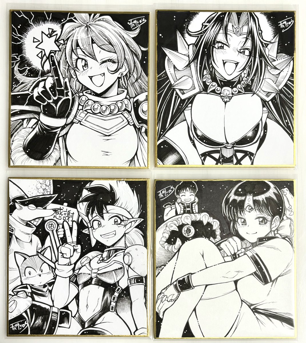 とりま第一陣のミニ色紙できた 