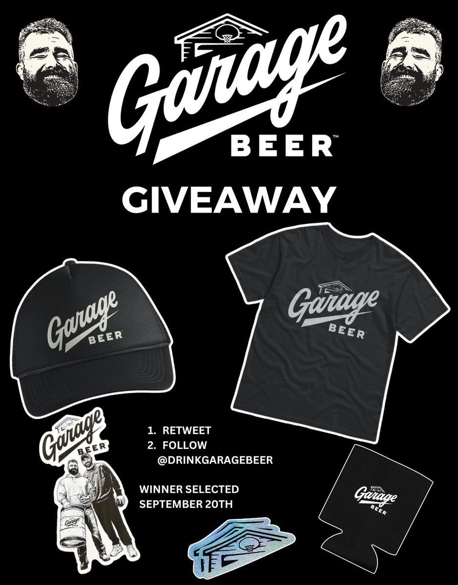 Eagles Nation (@phleaglesnation) on Twitter photo ‼️GIVEAWAY💥
Philly’s newest and favorite beer wants to hook you up with some Garage Beer merch 🏈
• Hat
• Shirt
• Koozies
• Stickers
For a chance to win…
1) RT this post
2) FOLLOW <a href="/drinkgaragebeer/">Garage Beer</a>
👉 Giveaway ends + winner selected 9/20
GO BIRDS! 🦅 ‼️GIVEAWAY💥
Philly’s newest and favorite beer wants to hook you up with some Garage Beer merch 🏈
• Hat
• Shirt
• Koozies
• Stickers
For a chance to win…
1) RT this post
2) FOLLOW <a href="/drinkgaragebeer/">Garage Beer</a>
👉 Giveaway ends + winner selected 9/20
GO BIRDS! 🦅