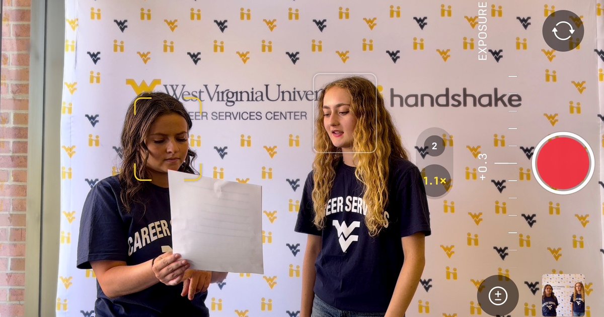 🎥✨ Gearing up for career fair madness! Prepping some awesome video content to help you shine bright. 💼💡 Stay tuned, and let's ace this together!

🔗 24/7 resources at your service: careerservices.wvu.edu || #WVU #instaWVU #HireAMountaineer #CareerFairPrep #FutureReady