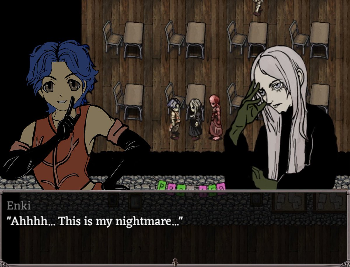 catboybride's tweet image. i can't find the original post but this sprite has dungeon nights cahara energy so i redrew it and i don't love it!