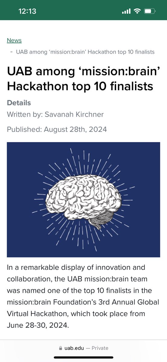 Thank you to <a href="/NeurosurgeryUab/">UAB Neurosurgery</a> for this feature. Incredibly grateful for the support of the global/pediatric neurosurgery department throughout this event. Learned a great deal on addressing global neurosurgical inequities and inspired to keep learning

uab.edu/medicine/neuro…