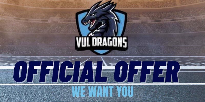 After a great phone call with <a href="/Coachpounds1/">Coachpounds</a> I am extremely blessed to say I have received my 2nd offer from <a href="/FootballVul/">VUL Football</a> 
<a href="/Coach_MKemper/">Matt Kemper</a> 
<a href="/Etowah_Recruits/">Etowah FB Recruits</a> 
<a href="/HKA_Tanalski/">Adam</a>