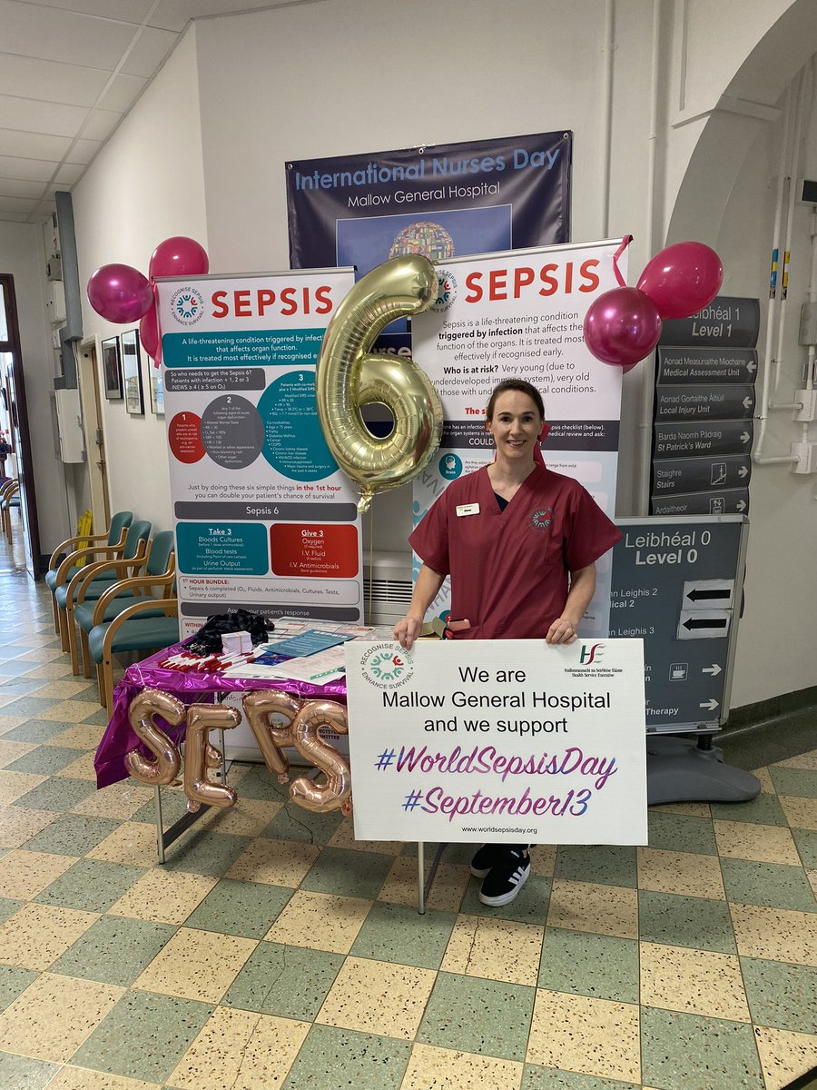 Older adults are more susceptible to sepsis and 25% of sepsis deaths occur in over 75 year olds! <a href="/DianaMcLernon/">Diana McLernon</a> highlighting all aspects of sepsis today <a href="/HospitalMallow/">Mallow General Hospital</a> on #WorldSepsisDay
