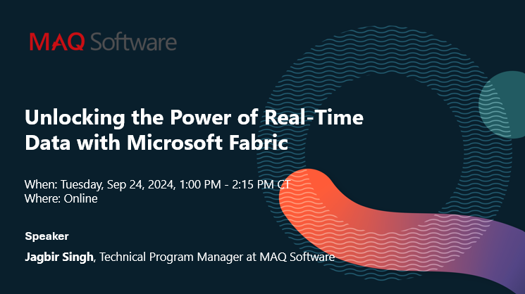 maqsoftware's tweet photo. Join us for our Real-Time Data webinar on September 24!

We'll demonstrate how Microsoft Fabric helps you maximize real-time insights for faster, informed decisions. Learn from our experts about architecture and practical use cases.

Register now: https://t.co/YERDGWwxWx https://t.co/MMl3xdOdkn