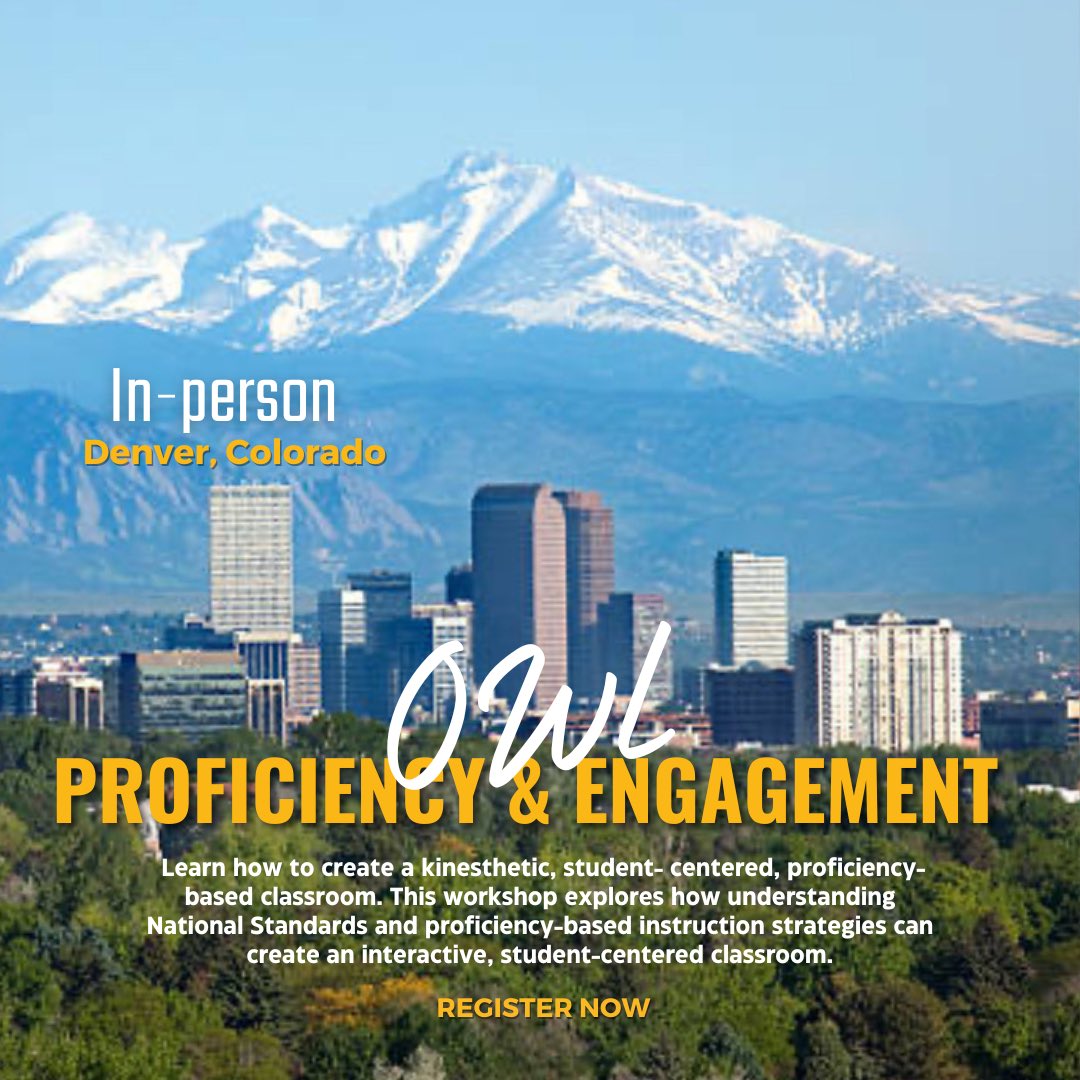 Join OWL at the end of this month in Denver, Colorado for a two day in-person training filled with great resources and fun collaboration.  The workshop will be September 19 &amp; 20.  Register at: owlanguage.com/events/in-pers… #owl #denverteachers #owlindenver #iloveowl