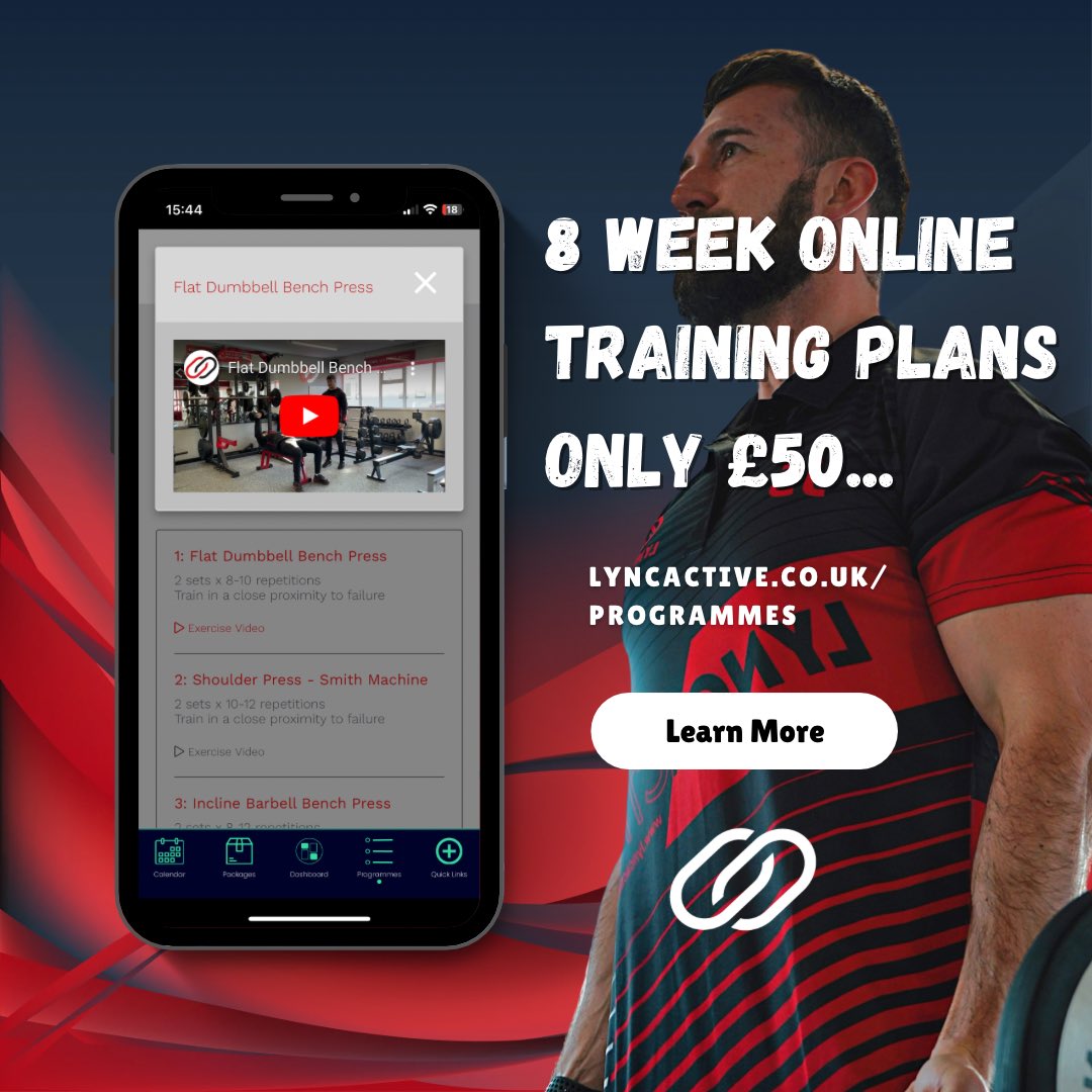 LyncPerformance's tweet image. 𝗢𝗡𝗟𝗜𝗡𝗘 𝗧𝗥𝗔𝗜𝗡𝗜𝗡𝗚 𝗣𝗟𝗔𝗡𝗦🏋🏻‍♂️

Are you needing additional support in the gym? We got you 🫡 

✅ Lose weight
✅ Build strength 
✅ Gain fitness 
✅ Improve confidence 
✅ Train from home 

Check out our range of 8 week training plans here: lyncactive.co.uk/programmes/ 📲