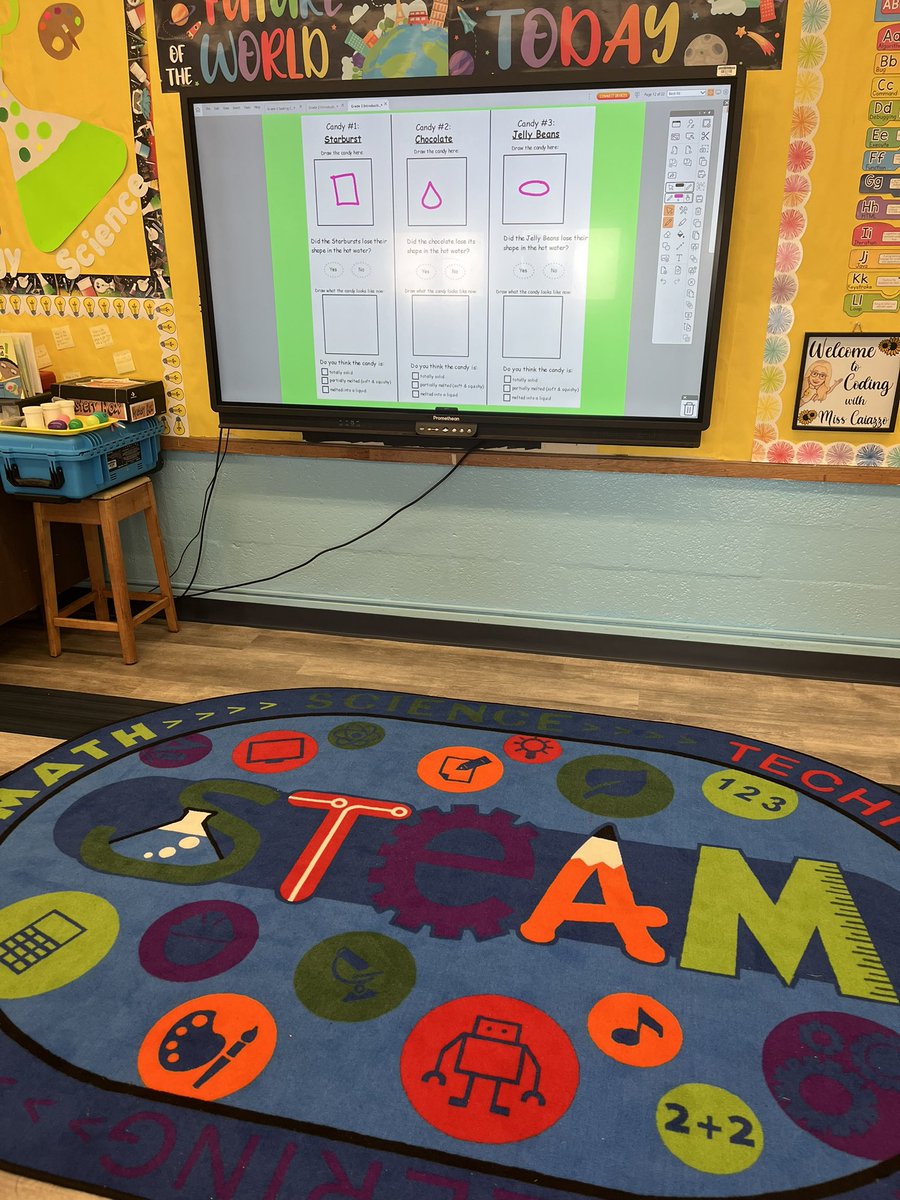 2nd graders making some predictions and observations about the impact of heat on different types of candy in the STEAM Lab!

<a href="/MrsMatteo1/">Mrs. Matteo</a> <a href="/Ms_Gomez5/">Ms. Gomez</a>