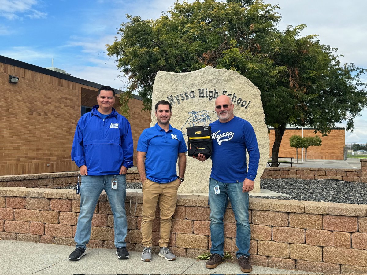 Nyssa HS is this year's OACA membership drive AED recipient courtesy of the David Heller Foundation. davidhellerfoundation.org
