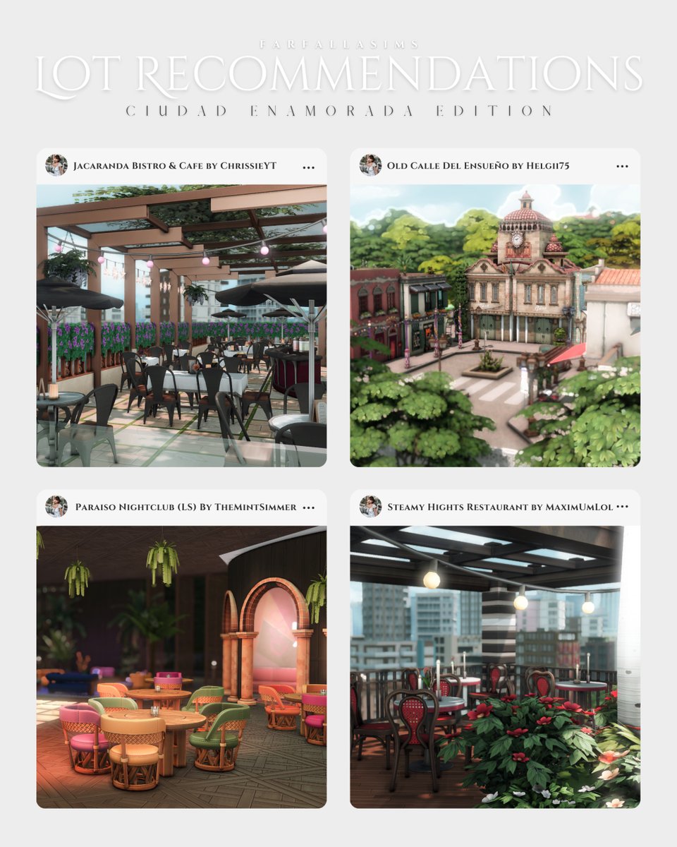 Lot Recommendations | Ciudad Enamorada Edition 🌵

#TheSims4 #TheSims